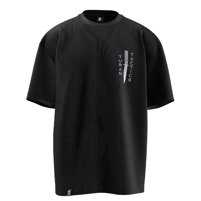 tt v2 (1) Turan Tactics v2 Tasarımlı Unisex Oversize Pamuklu T-shirt - Görsel 1