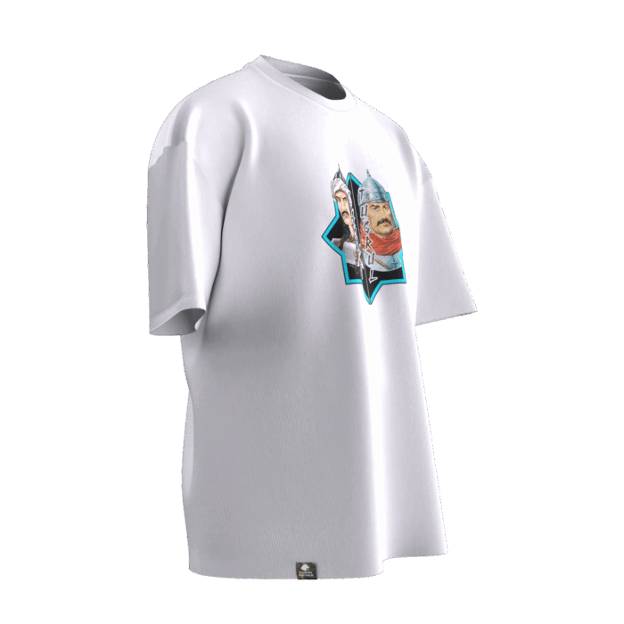 tugrulcagrı (2) Çağrı ve Tuğrul Bey Tasarımlı Unisex Oversize Pamuklu T-shirt - Görsel 5