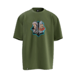 Çağrı ve Tuğrul Bey Tasarımlı Unisex Oversize Pamuklu T-shirt - Görsel 2
