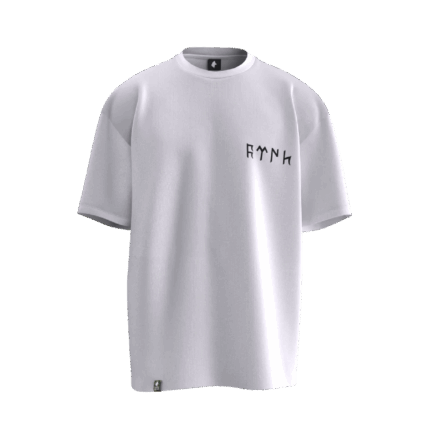 Göktürkçe Türk Tasarımlı Unisex Oversize Pamuklu T-shirt