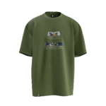 Burkut Gökbörü Tasarımlı Unisex Oversize Pamuklu T-shirt