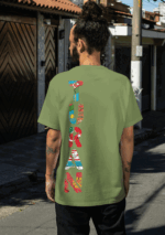 Turan v3 Tasarımlı Rahat Kalıp Pamuklu T-shirt - Görsel 5