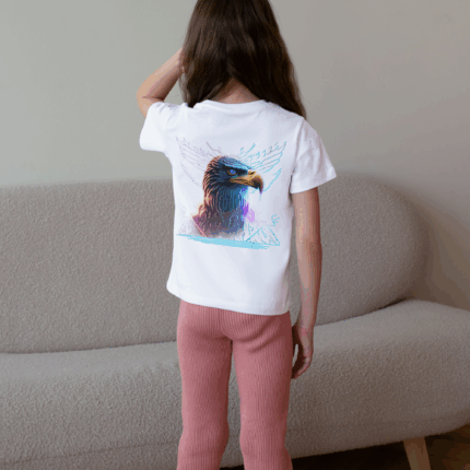 Bürküt Tasarımlı Pamuklu Çocuk T-shirt