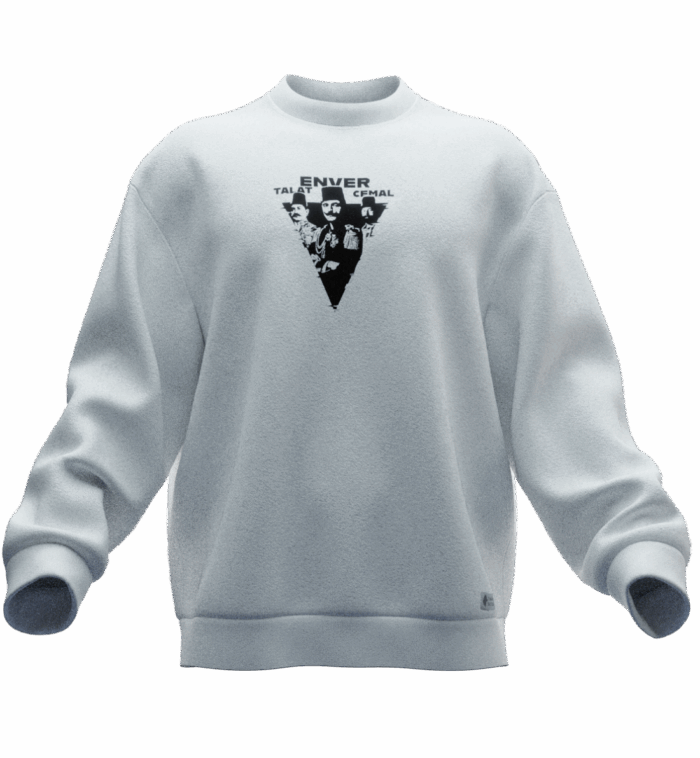 ENVERB0001 Talat Enver Cemal (İttihat ve Terakki) Tasarımlı Unisex Rahat Kalıp Sweatshirt - Görsel 3
