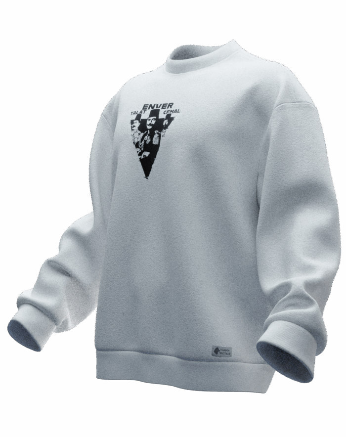 ENVERB0160 Talat Enver Cemal (İttihat ve Terakki) Tasarımlı Unisex Rahat Kalıp Sweatshirt - Görsel 4